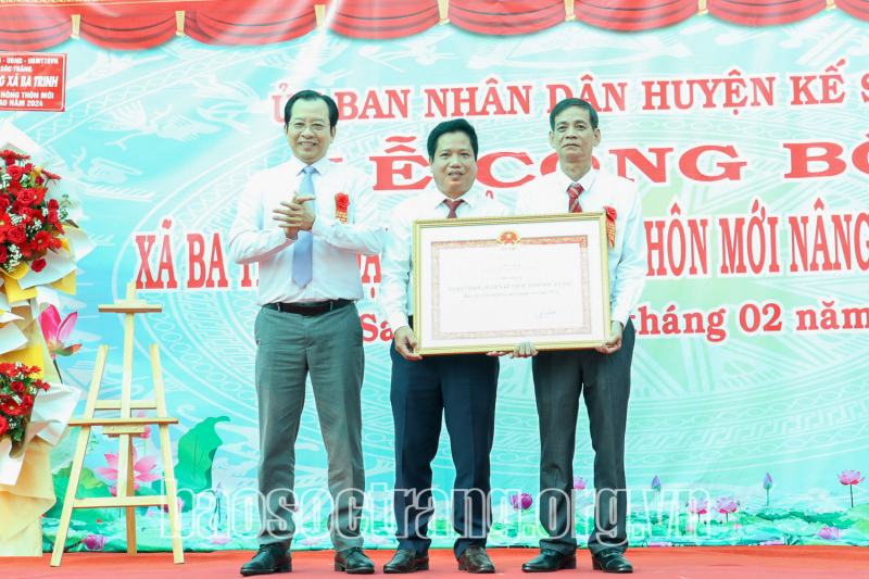 Xã Ba Trinh đạt chuẩn xã nông thôn mới nâng cao