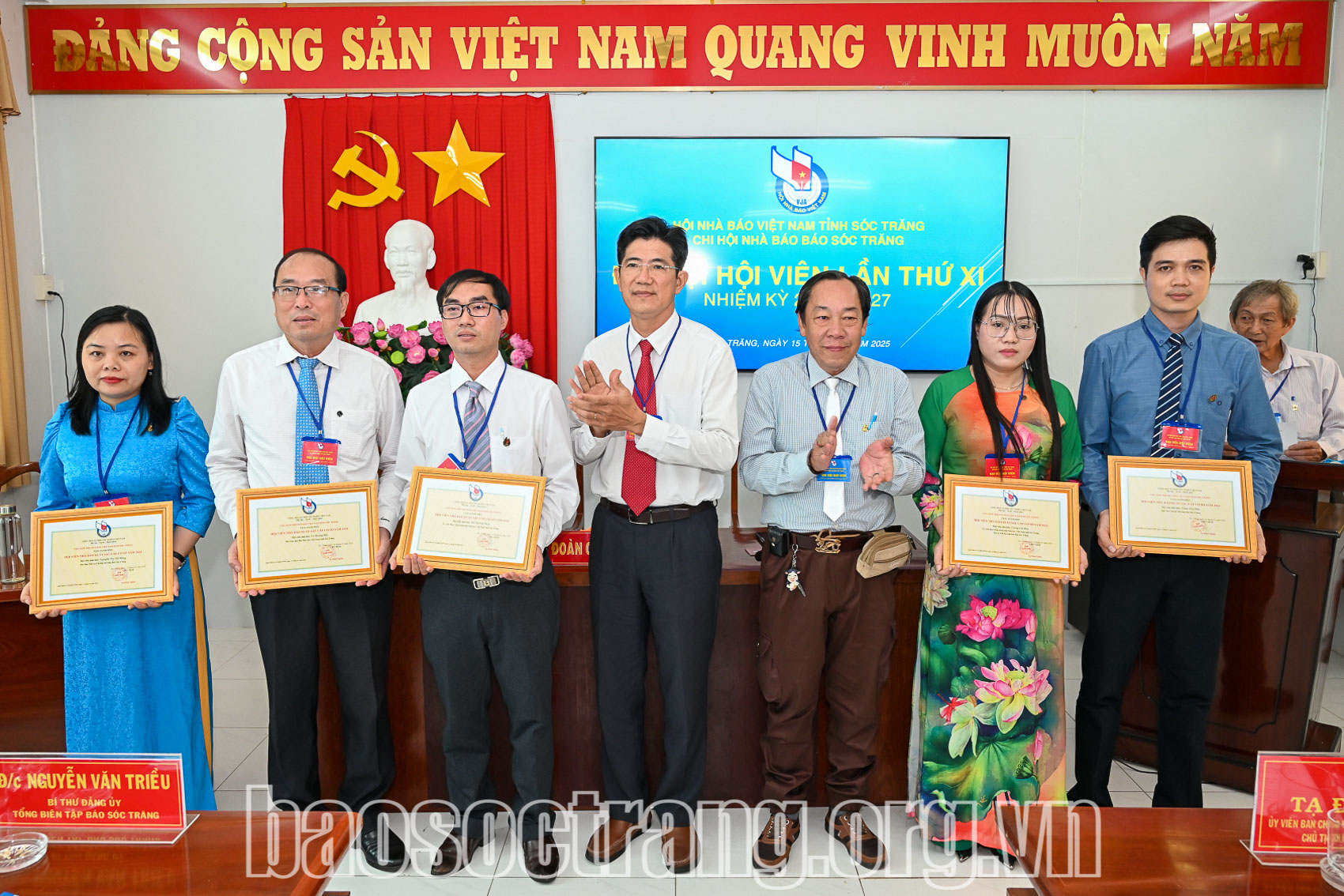 Đại hội hội viên Chi hội Nhà báo Báo Sóc Trăng lần thứ XI, nhiệm kỳ 2025 - 2027 thành công tốt đẹp