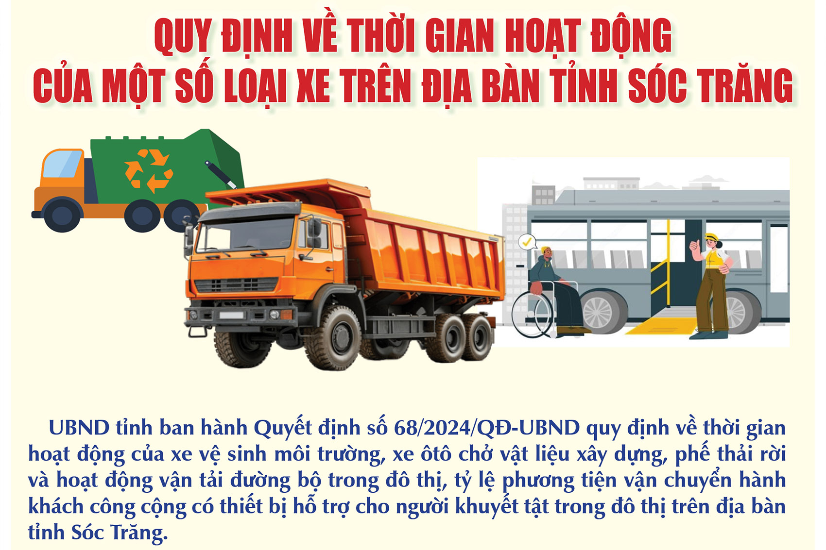 [Infographic] Quy định về thời gian hoạt động của một số loại xe trên địa bàn tỉnh