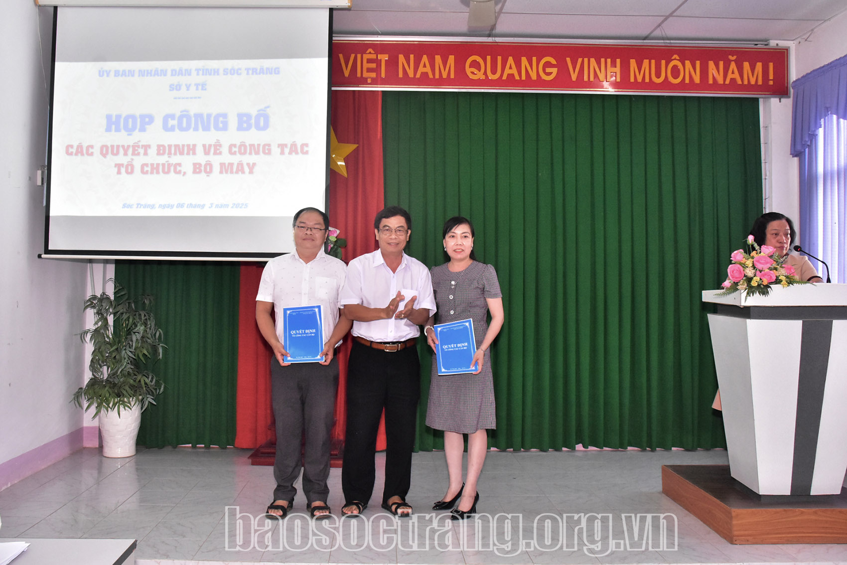 Sở Y tế tỉnh Sóc Trăng: Công bố các quyết định về công tác tổ chức, bộ máy