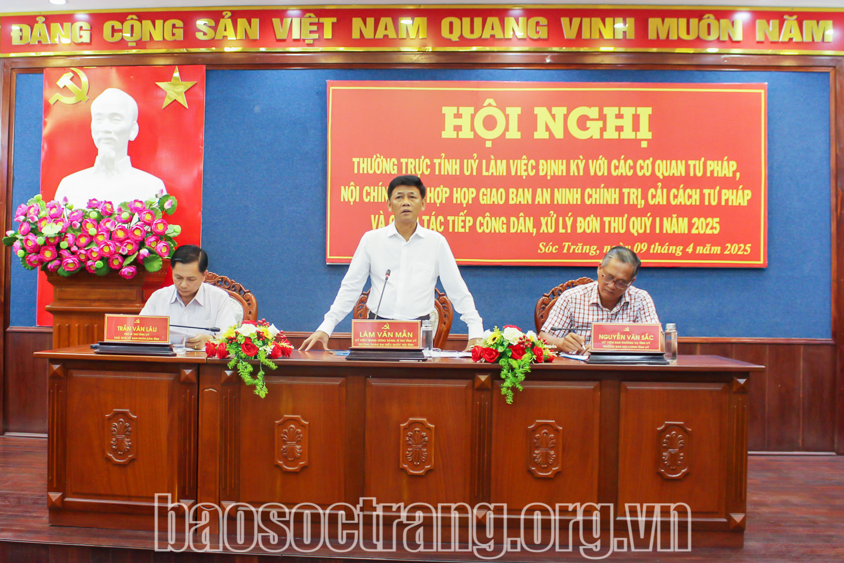 Tuyệt đối phải đảm bảo an ninh chính trị và trật tự an toàn xã hội trên địa bàn tỉnh Sóc Trăng