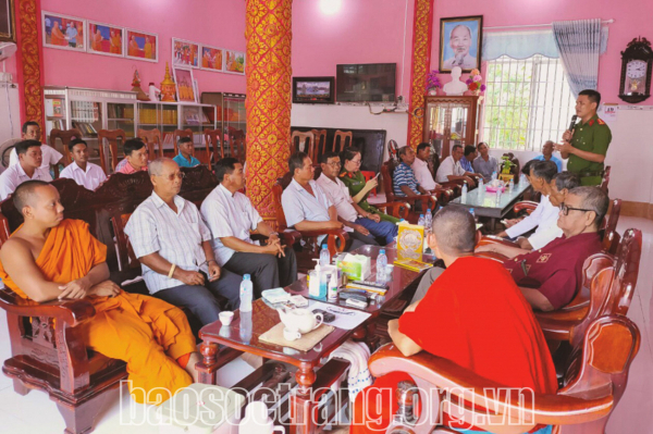 Sư sãi và phật tử chung tay phòng, chống tội phạm, bảo vệ an ninh trật tự