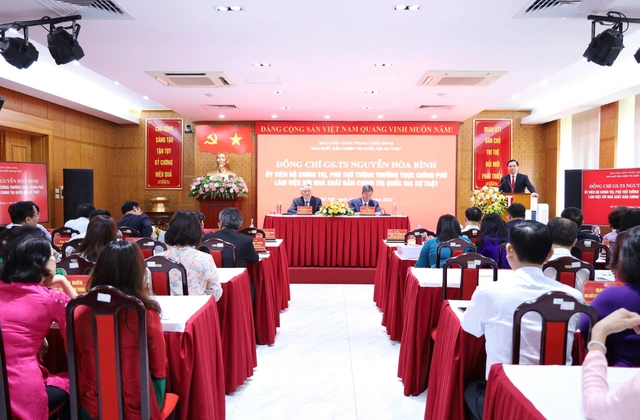 Toàn cảnh buổi làm việc (Ảnh: NXB Chính trị quốc gia Sự thật)