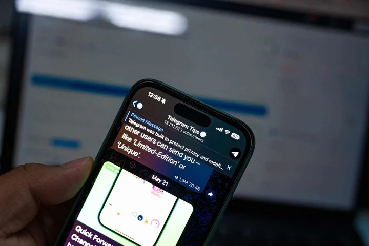 Giao diện của ứng dụng nhắn tin Telegram.