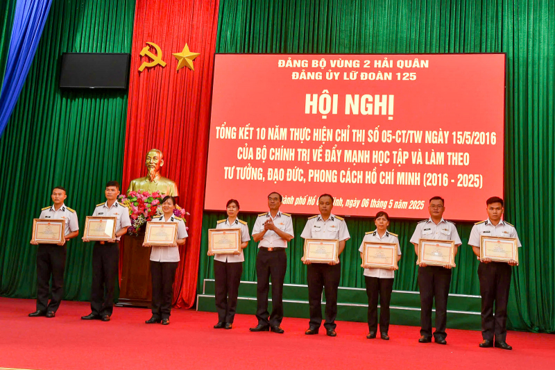 Lữ đoàn 125, Vùng 2 Hải quân tổng kết 10 năm thực hiện Chỉ thị số 05-CT/TW của Bộ Chính trị