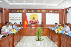 Lãnh đạo UBND tỉnh Sóc Trăng làm việc với Công ty Cổ phần Super Wind Energy Công Lý Sóc Trăng