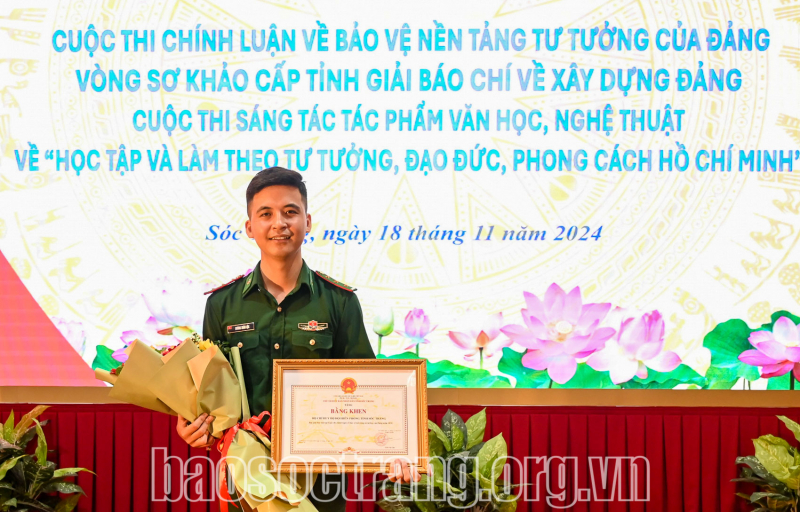 Thượng úy Dương Xuân Lộc -  không ngừng học tập để làm tốt nhiệm vụ chuyên môn