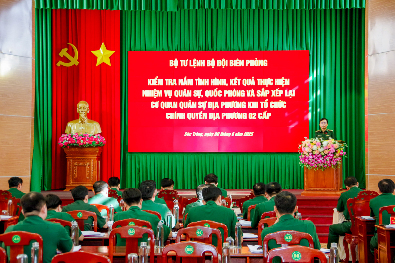 Đoàn công tác Bộ Tư lệnh Bộ đội Biên phòng làm việc với Bộ đội Biên phòng các tỉnh Tây Nam Bộ