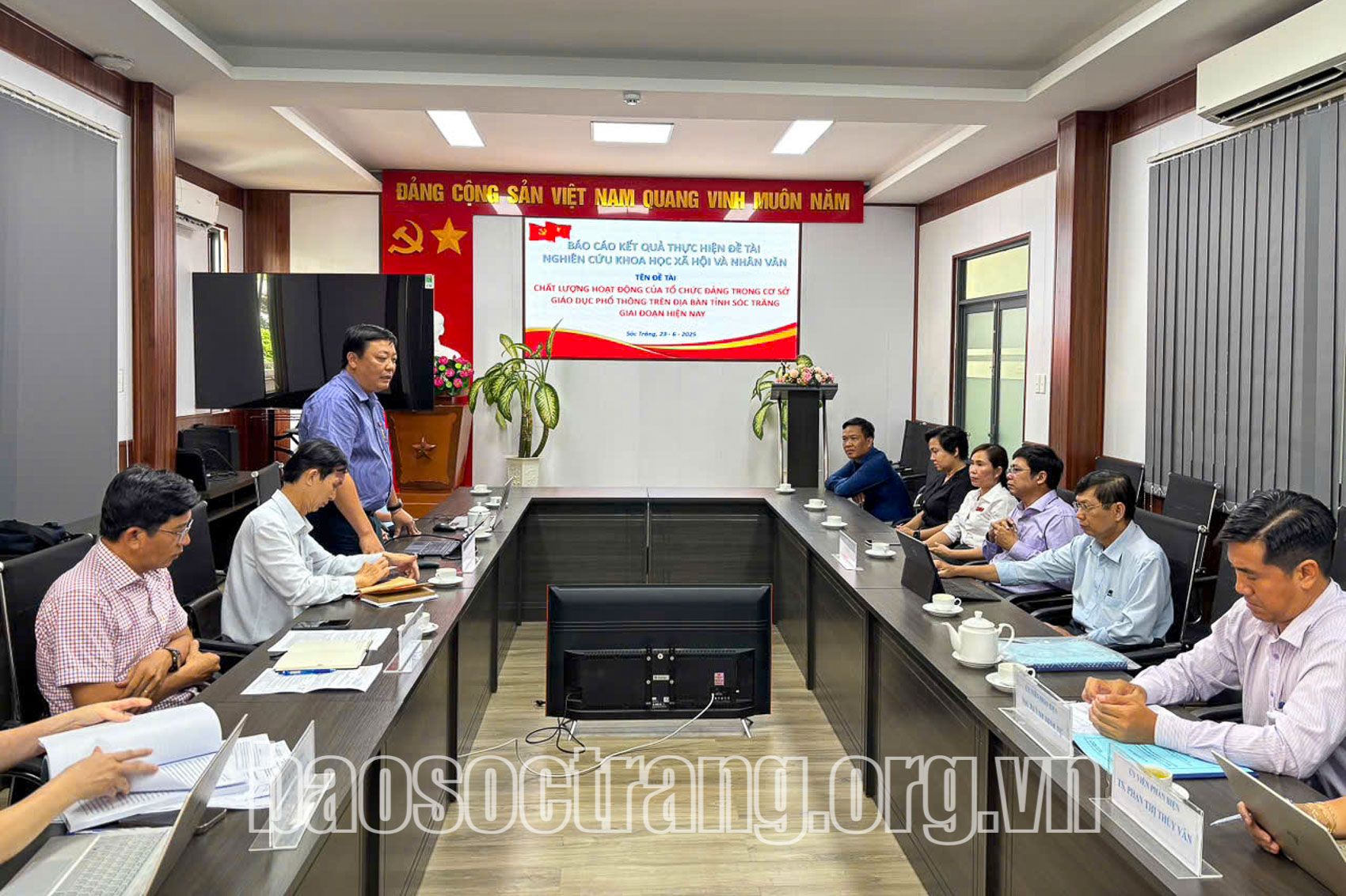 Nghiệm thu đề tài về chất lượng hoạt động của tổ chức đảng trong cơ sở giáo dục phổ thông trên địa bàn tỉnh Sóc Trăng giai đoạn hiện nay