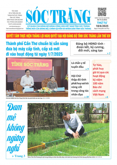 Thứ Tư - 73 (3.833) - 18/6/2025