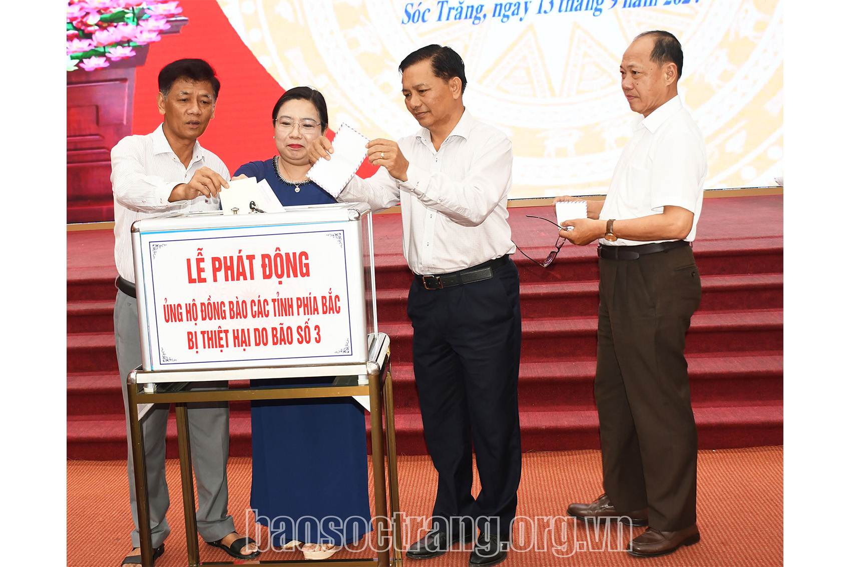 Ban Thường vụ Tỉnh ủy Sóc Trăng phát động ủng hộ đồng bào miền Bắc bị thiệt hại do bão số 3 gây ra