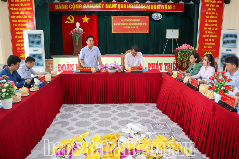 Đoàn công tác Trung ương giám sát việc thực hiện các chương trình mục tiêu quốc gia tại huyện Thạnh Trị