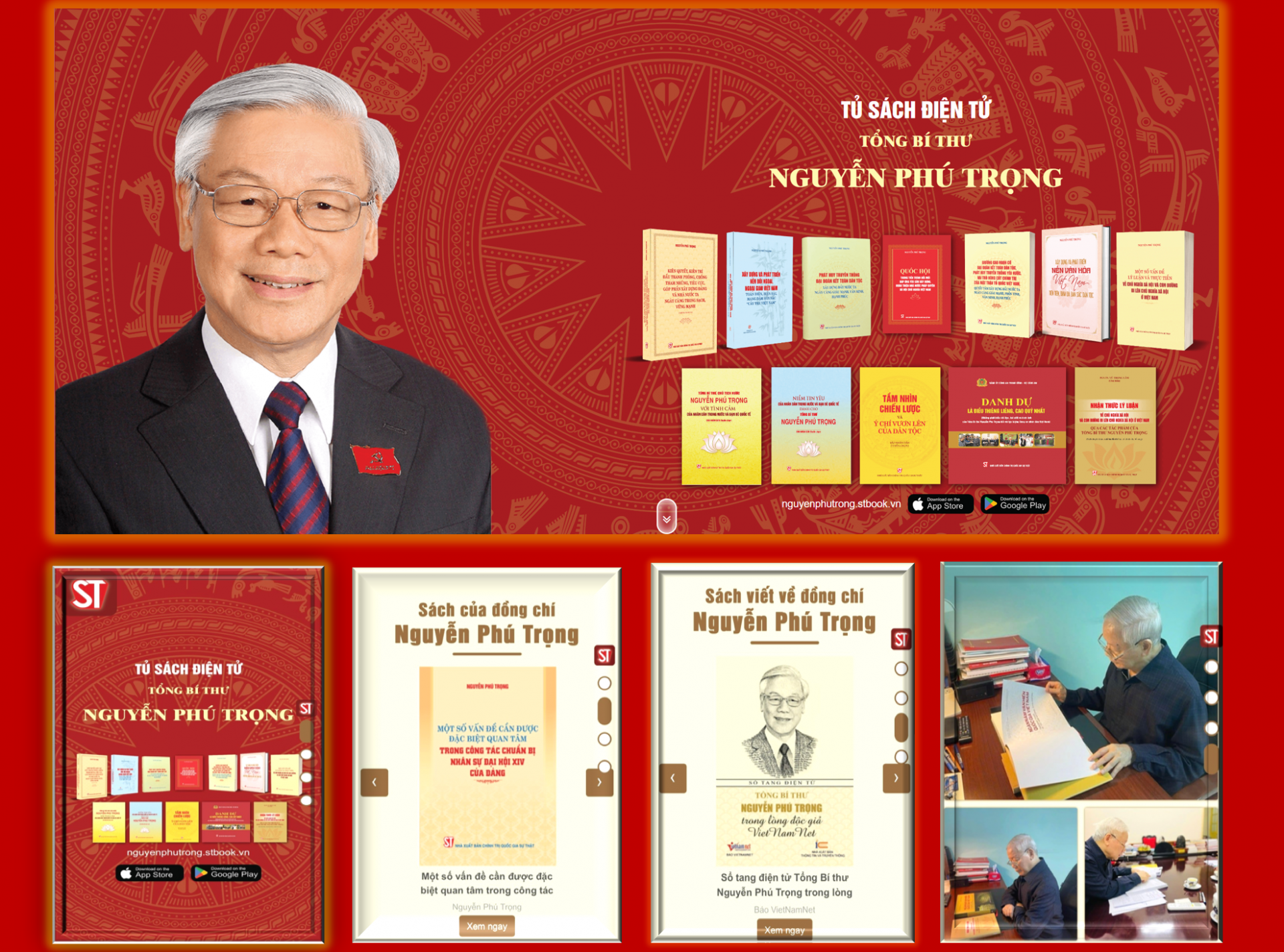 [Infographic] Tủ sách điện tử Tổng Bí thư Nguyễn Phú Trọng