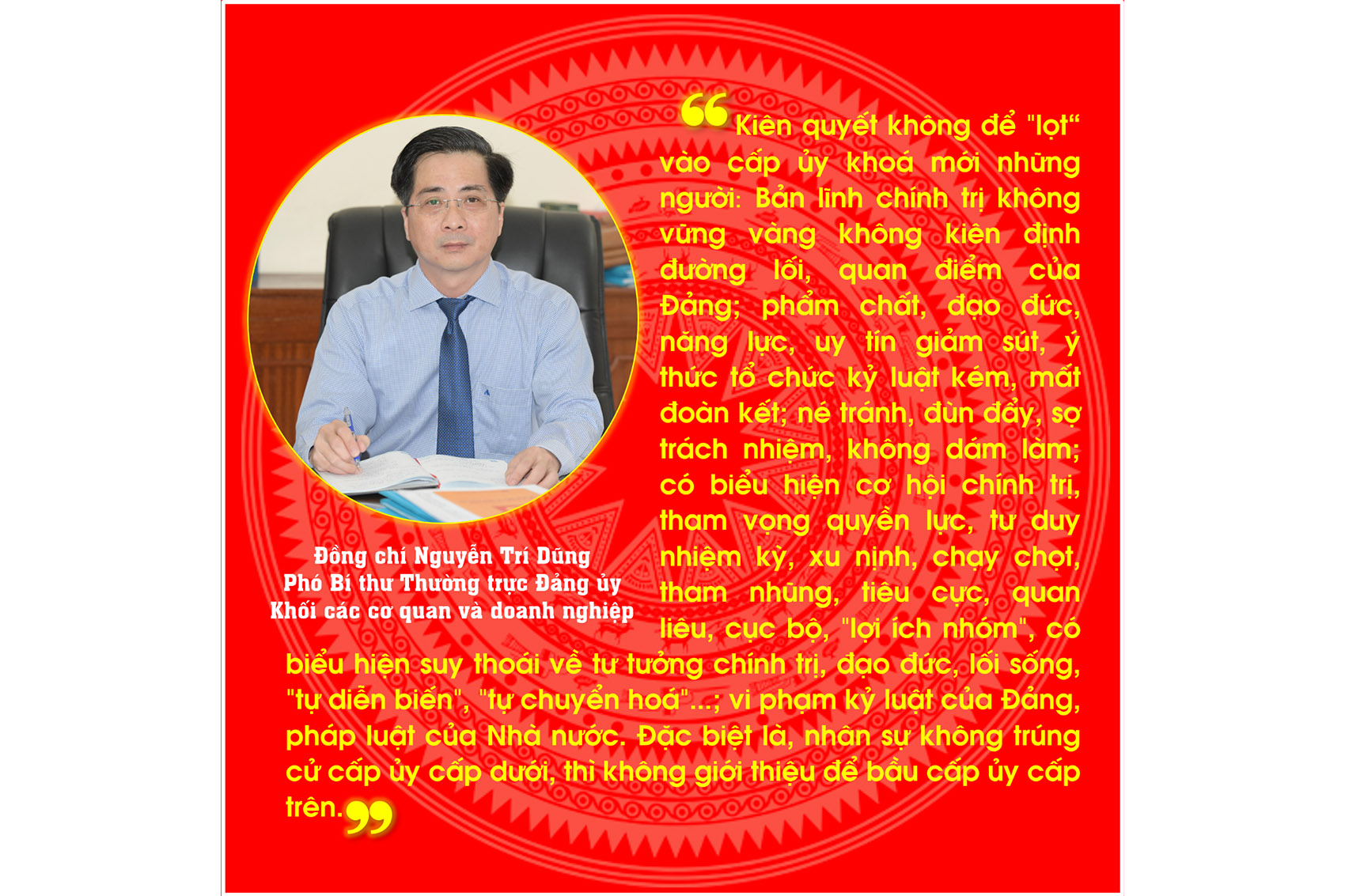 Chuẩn bị nhân sự và bầu cử phải được thực hiện nghiêm, đúng nguyên tắc, quy định