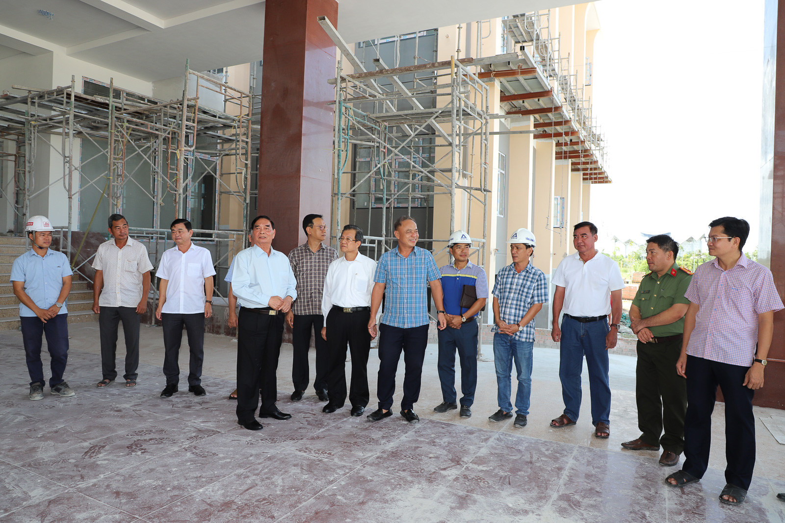 Đại tướng Lê Hồng Anh - nguyên Thường trực Ban Bí thư Trung ương Đảng đến thăm hỏi tiến độ xây dựng trụ sở Công an tỉnh Sóc Trăng