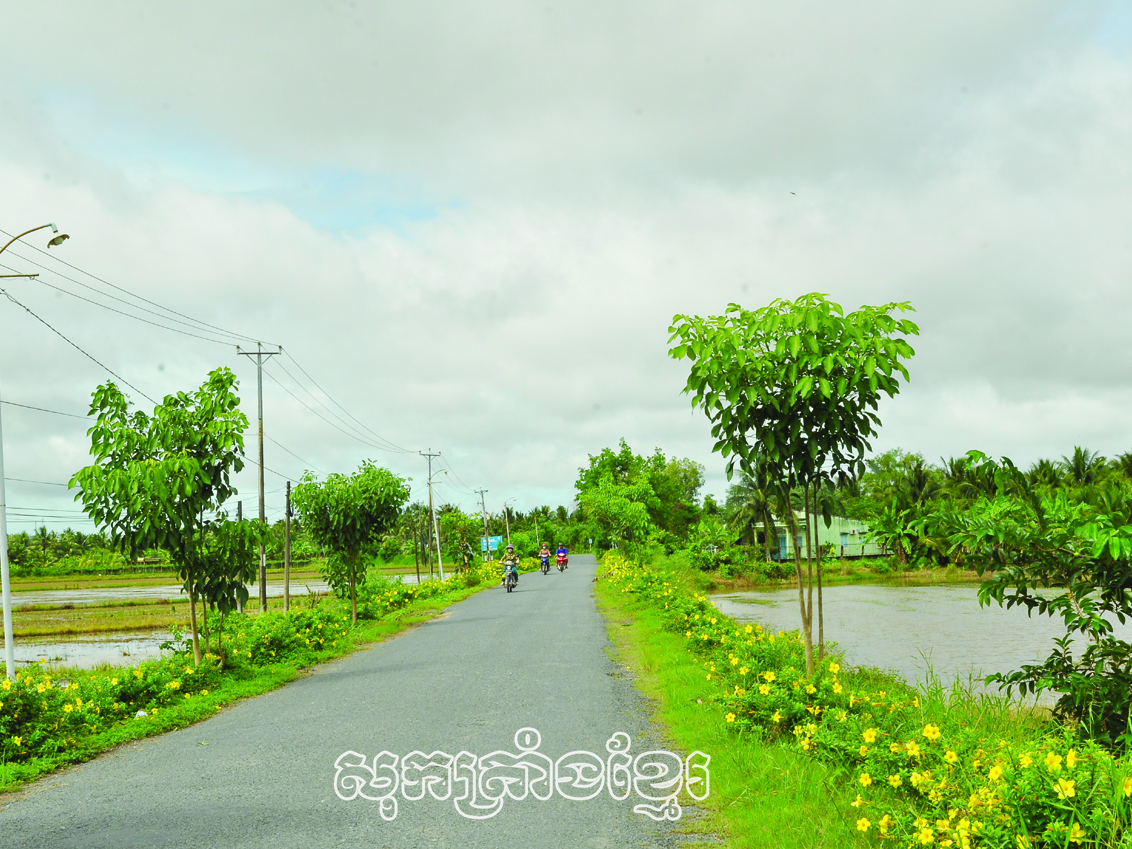 ដងផ្លូវជនបទគំរូភូមិញឹក ឃុំចូវខាញ់។