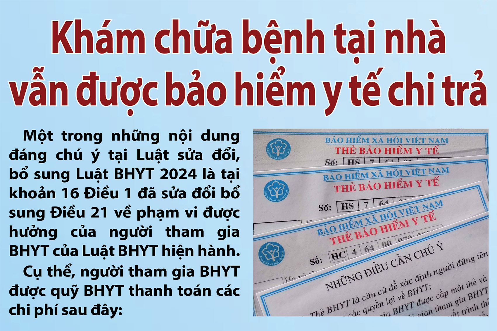 [Infographic] Khám chữa bệnh tại nhà vẫn được bảo hiểm y tế chi trả