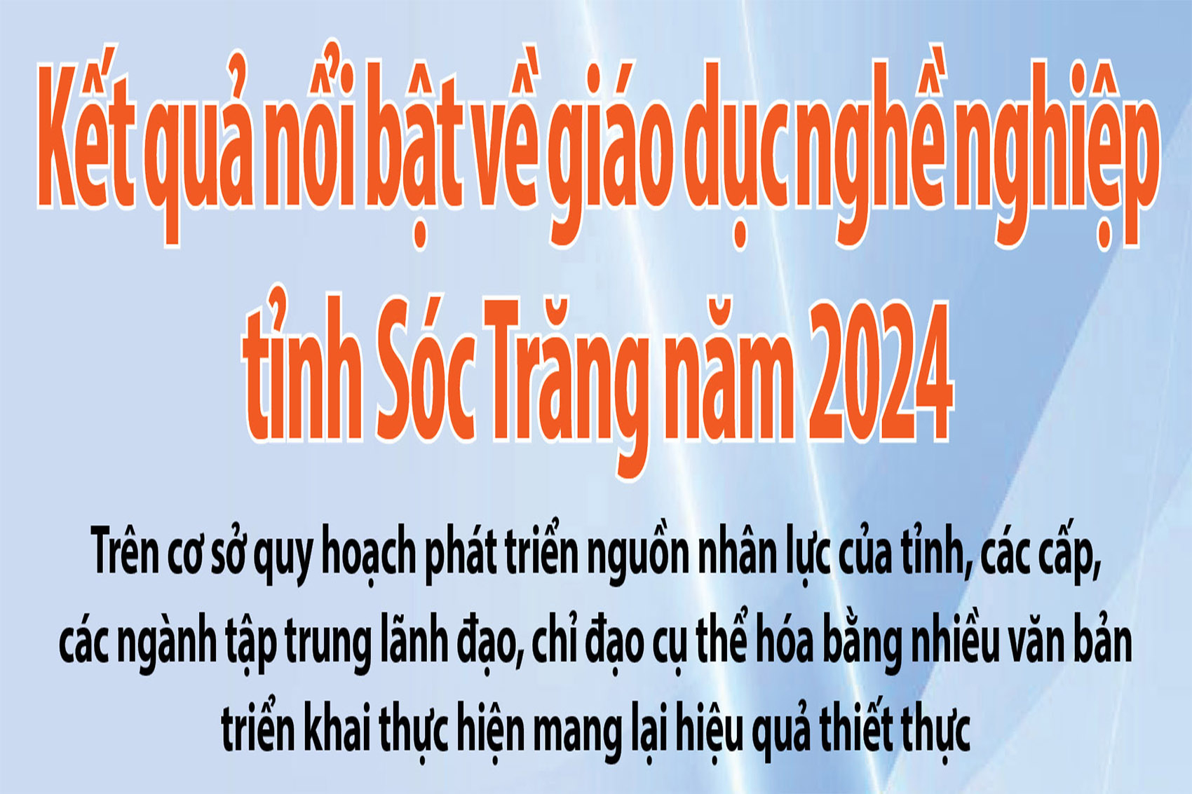 [Infographic] Kết quả nổi bật về giáo dục nghề nghiệp tỉnh Sóc Trăng năm 2024