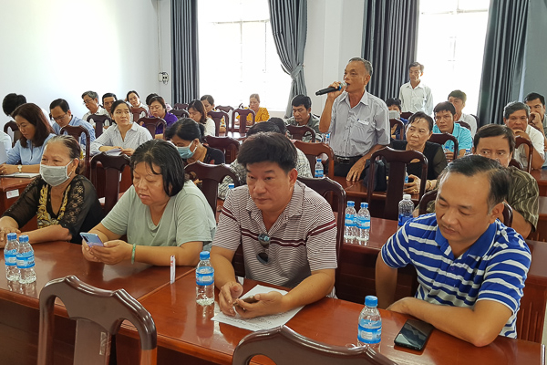 Lãnh đạo thành phố Sóc Trăng đối thoại với các hộ bị ảnh hưởng giải phóng mặt bằng Khu tái định cư số 1