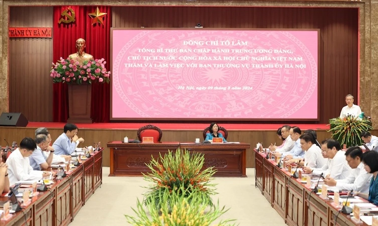 Tổng Bí thư, Chủ tịch nước Tô Lâm làm việc với Ban Thường vụ Thành ủy Hà Nội