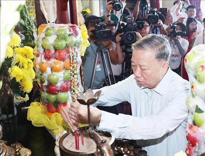 Tổng B&iacute; thư T&ocirc; L&acirc;m dự Ng&agrave;y hội Đại đo&agrave;n kết to&agrave;n d&acirc;n tộc tại C&agrave; Mau ảnh 4