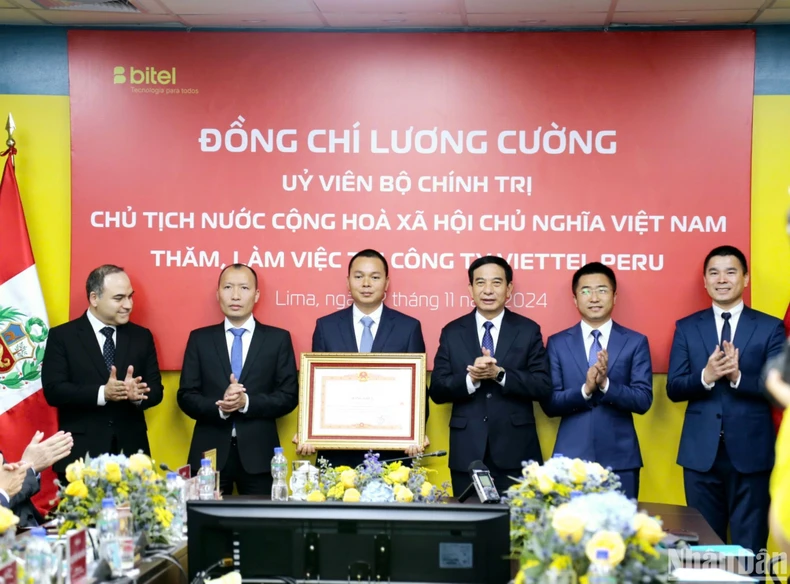 Chủ tịch nước Lương Cường: Niềm tin của người d&acirc;n Peru v&agrave;o Bitel ch&iacute;nh l&agrave; niềm tin với Việt Nam ảnh 3