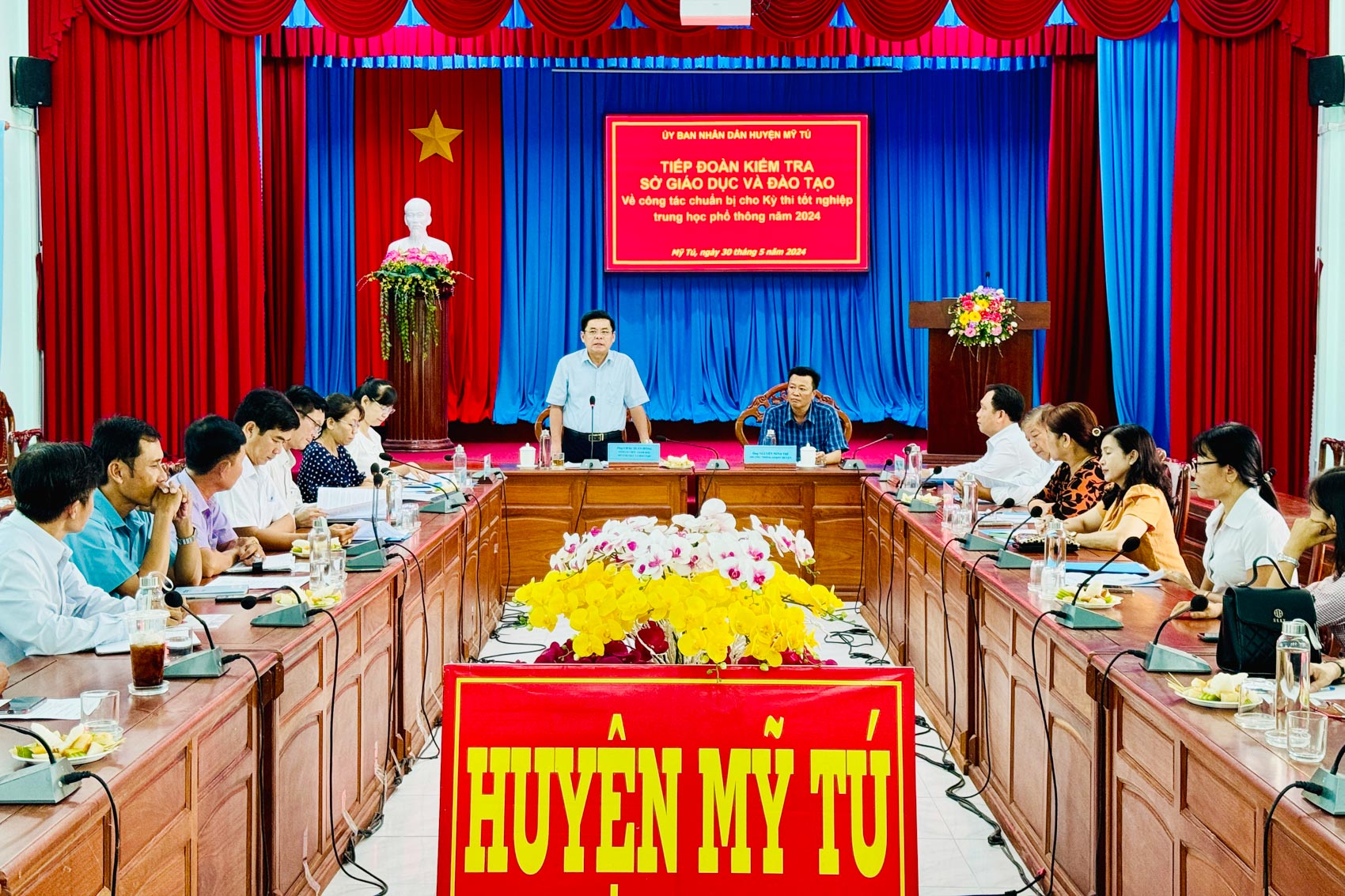 Kiểm tra công tác chuẩn bị tổ chức Kỳ thi tốt nghiệp trung học phổ thông năm 2024 huyện Mỹ Tú