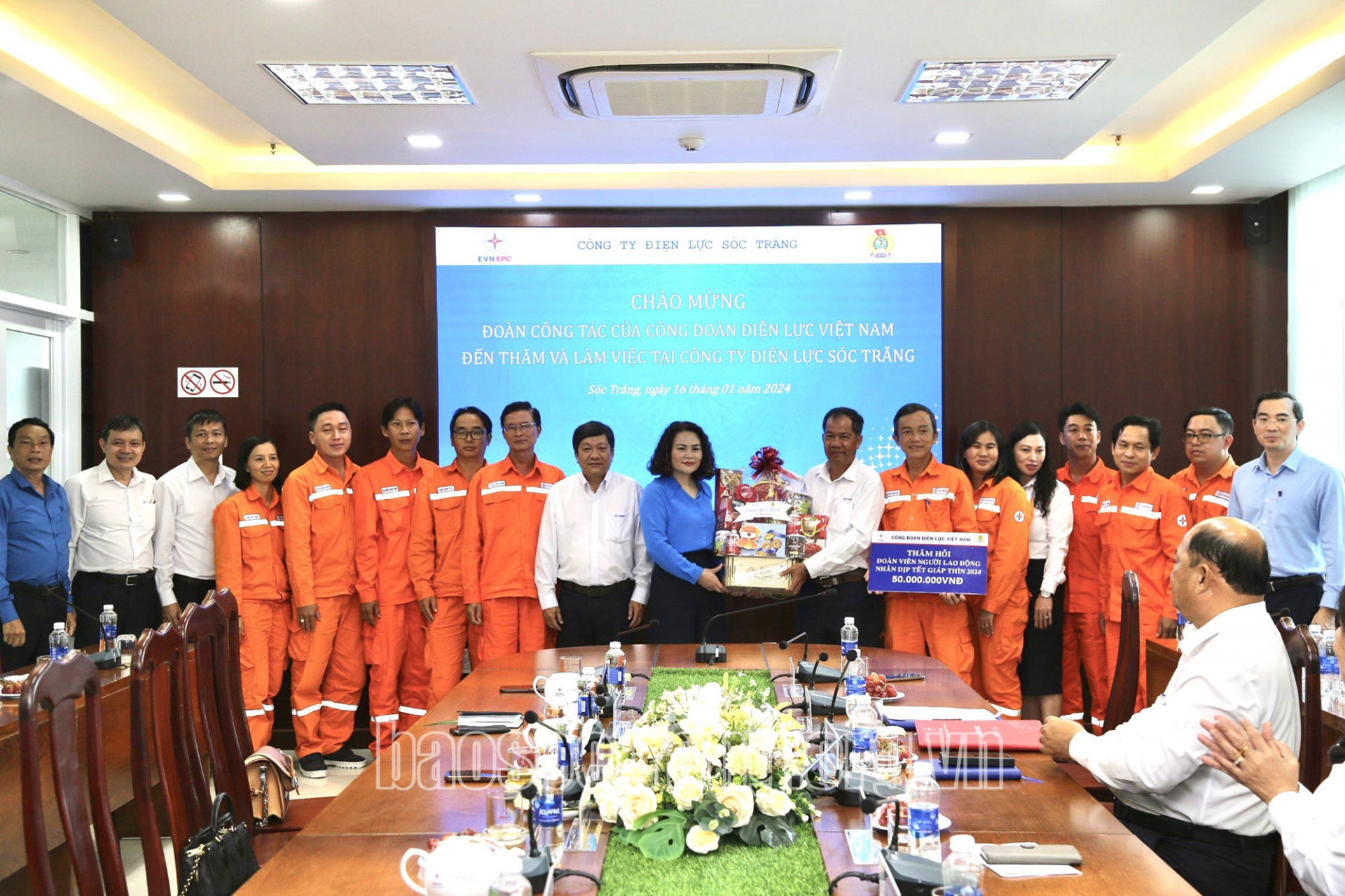 Thăm và chúc Tết người lao động Công ty Điện lực Sóc Trăng nhân dịp tết Giáp Thìn 2024