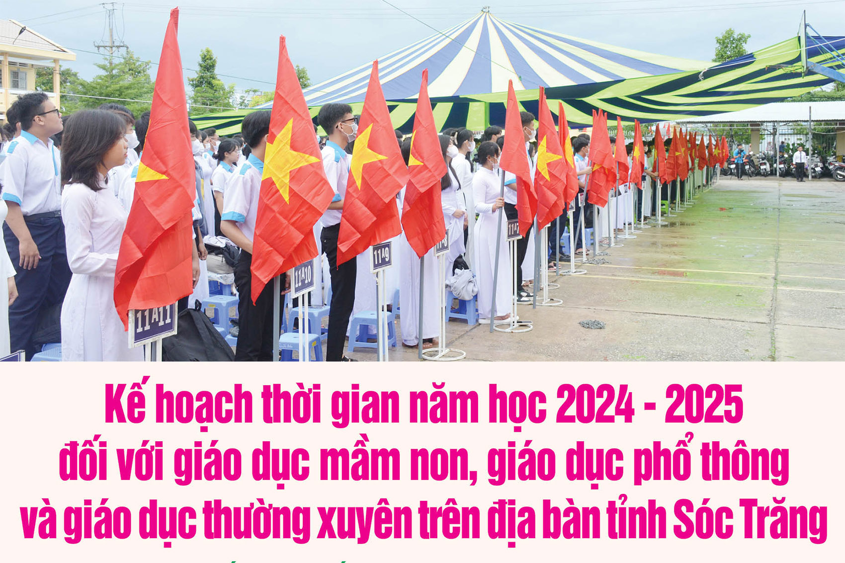 [Infographic] Kế hoạch thời gian năm học 2024 - 2025 trên địa bàn tỉnh Sóc Trăng