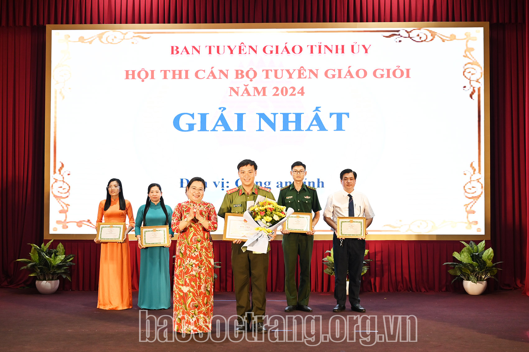 Công an tỉnh đạt giải nhất Hội thi Cán bộ tuyên giáo giỏi tỉnh Sóc Trăng năm 2024