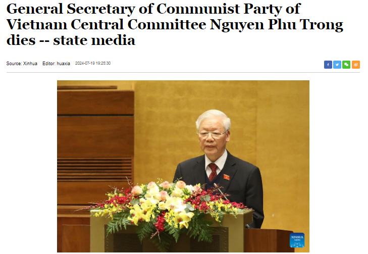 Truyền thông quốc tế ca ngợi công lao to lớn của Tổng Bí thư Nguyễn Phú Trọng