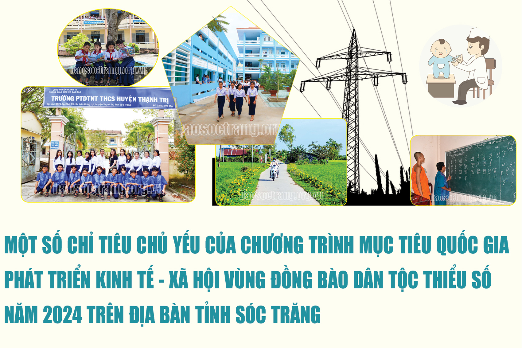[Infographic] Chỉ tiêu chủ yếu của Chương trình mục tiêu quốc gia phát triển kinh tế - xã hội vùng đồng bào dân tộc thiểu số năm 2024