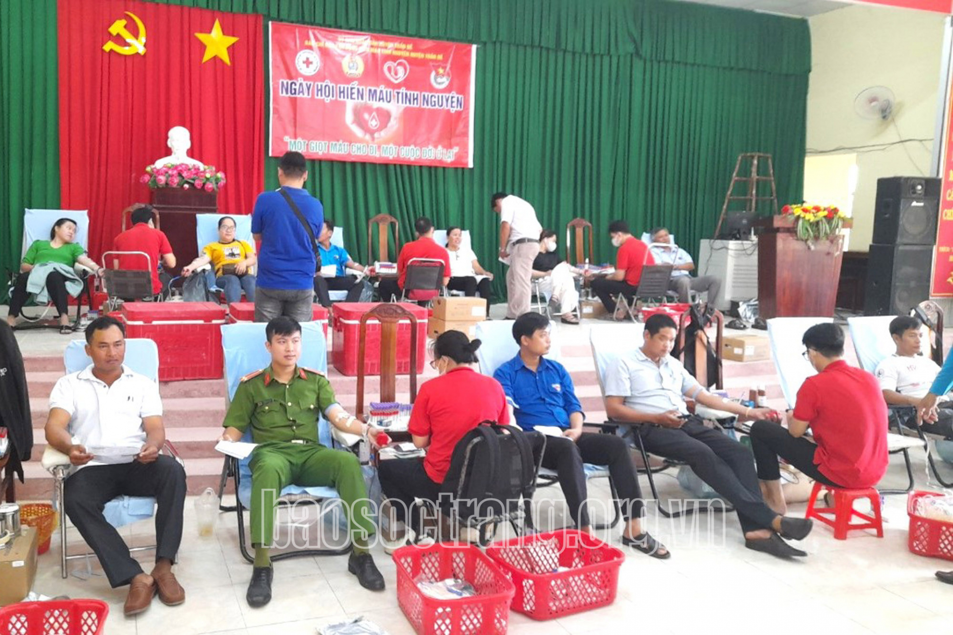 Thu 309 đơn vị máu tại Ngày hội hiến máu tình nguyện huyện Trần Đề