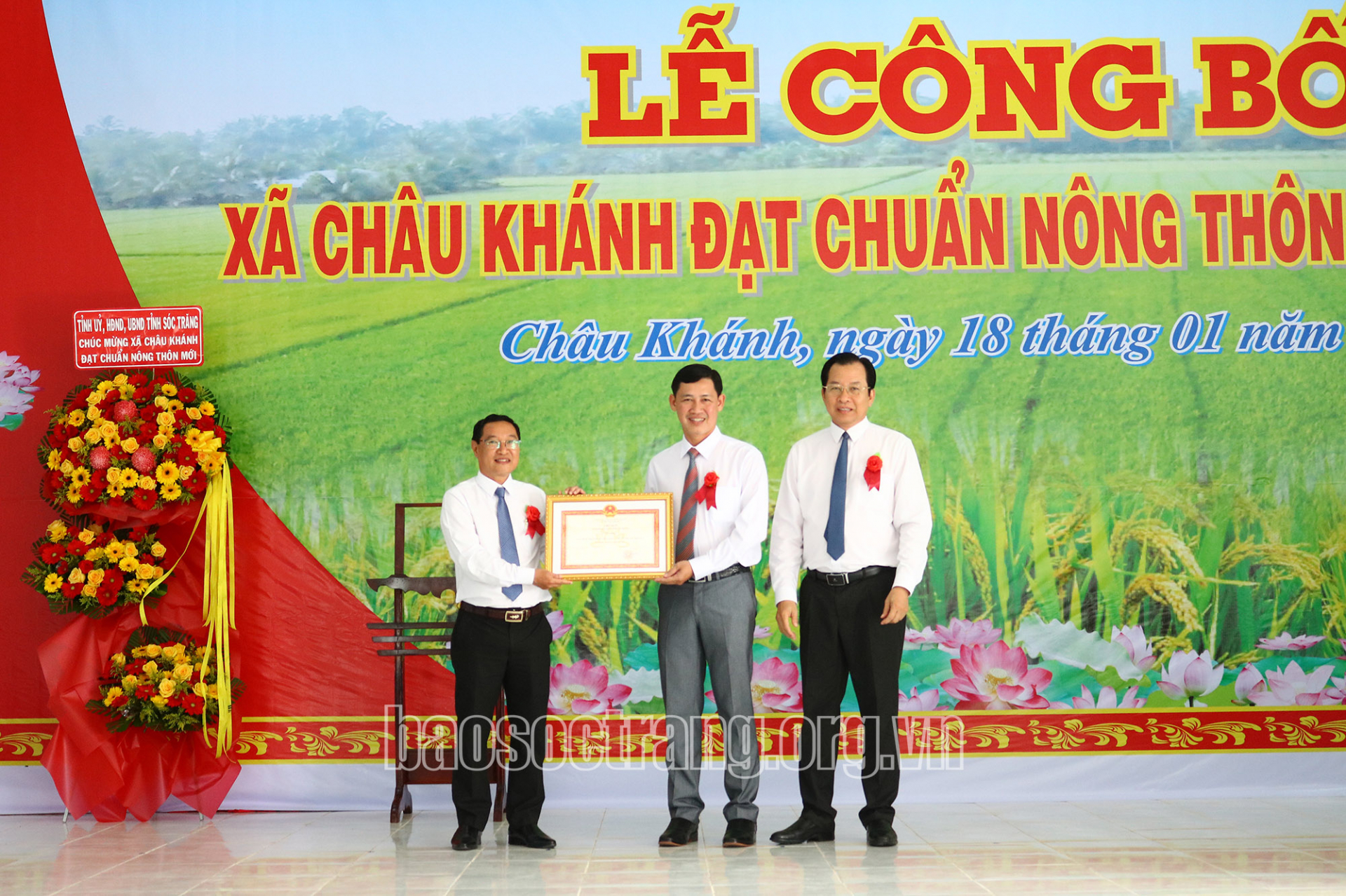 Xã Châu Khánh được công nhận xã nông thôn mới