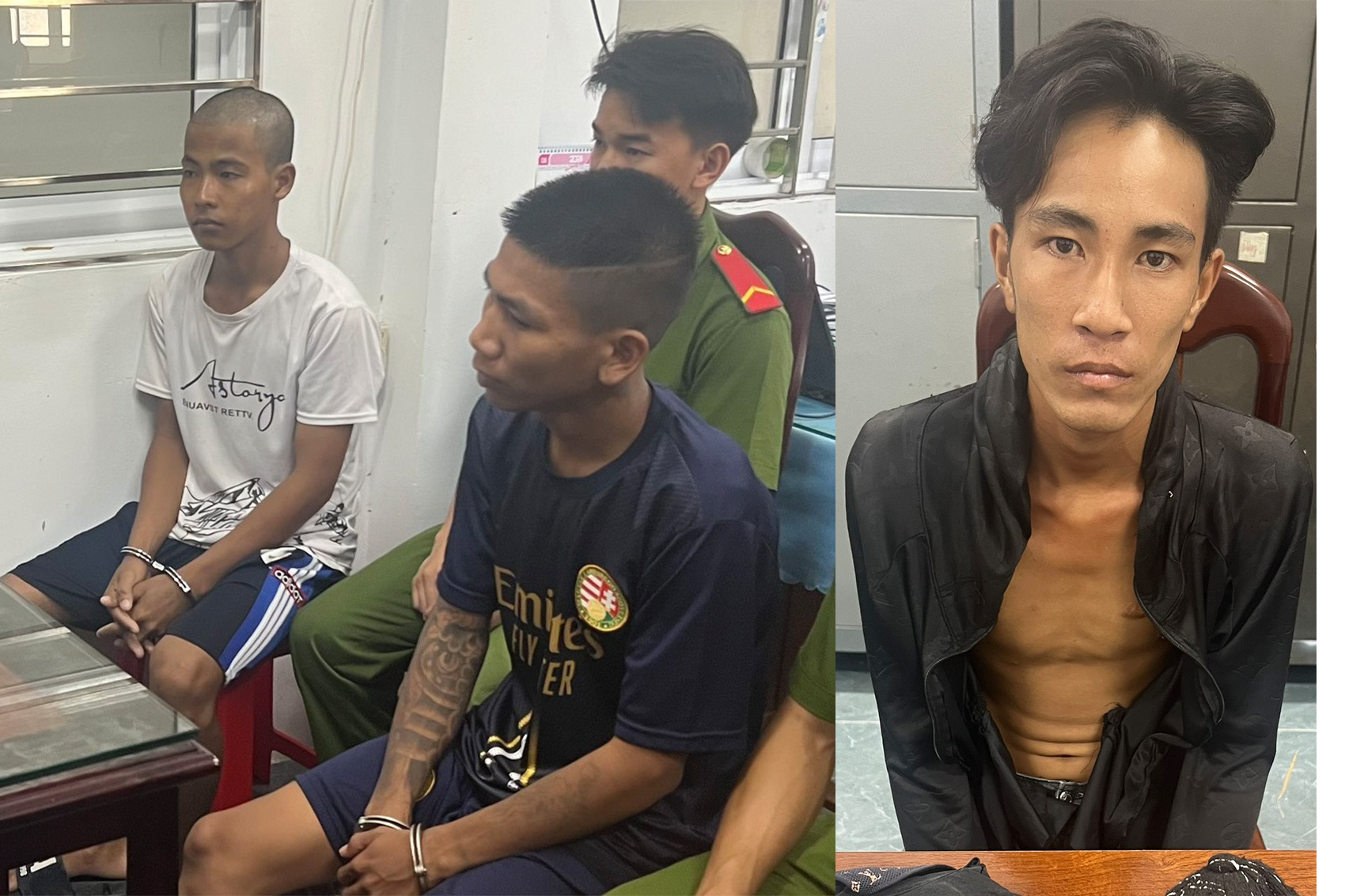 Công an thị xã Vĩnh Châu tạm giữ 3 đối tượng để điều tra về hành vi cướp tài sản
