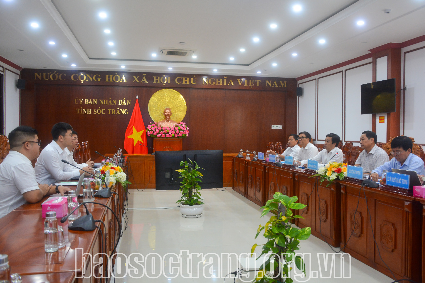 Lãnh đạo tỉnh Sóc Trăng tiếp và làm việc với Công ty Envision Energy Limited