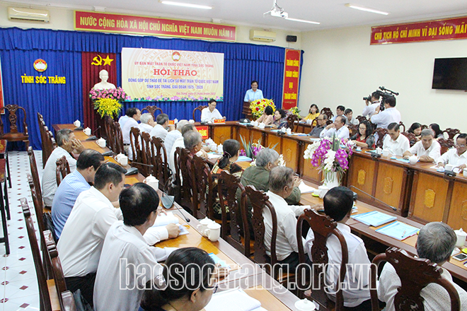 Góp ý dự thảo Đề tài Lịch sử truyền thống Mặt trận Tổ quốc Việt Nam tỉnh Sóc Trăng