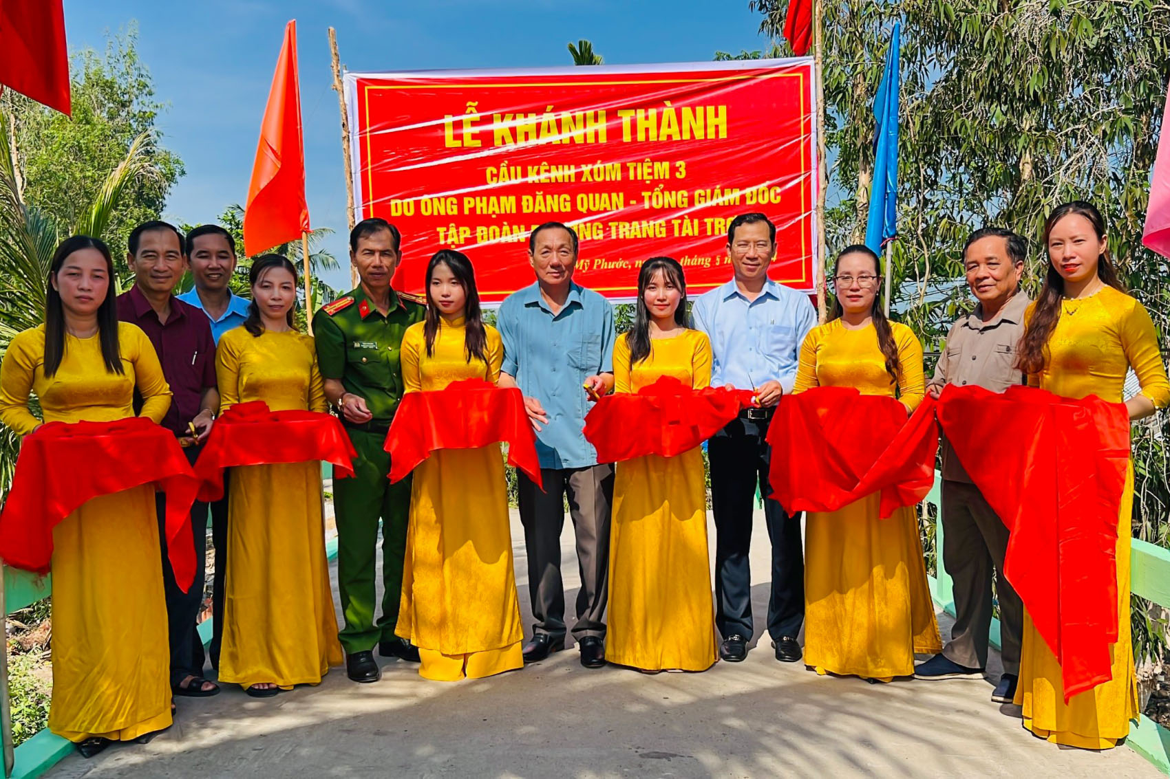 Lễ khánh thành cầu Kênh Xóm Tiệm 3 tại xã Mỹ Phước