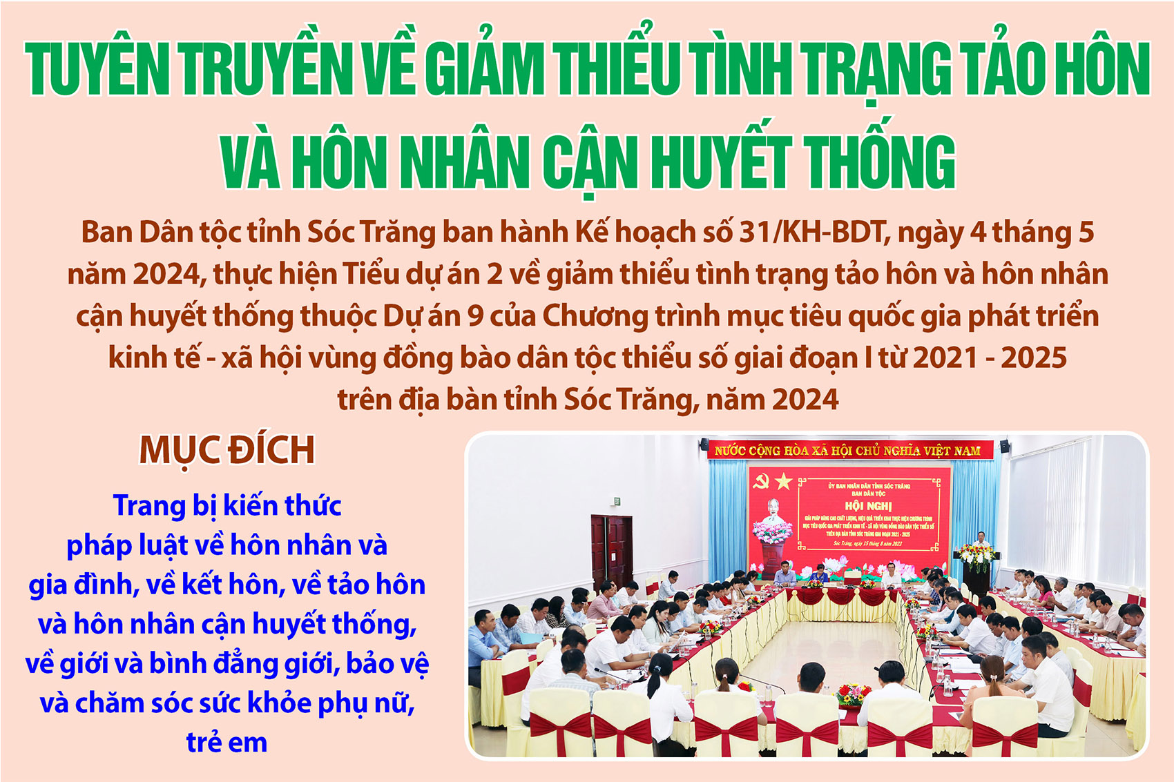[Infographic] Tuyên truyền về giảm thiểu tình trạng tảo hôn và hôn nhân cận huyết thống