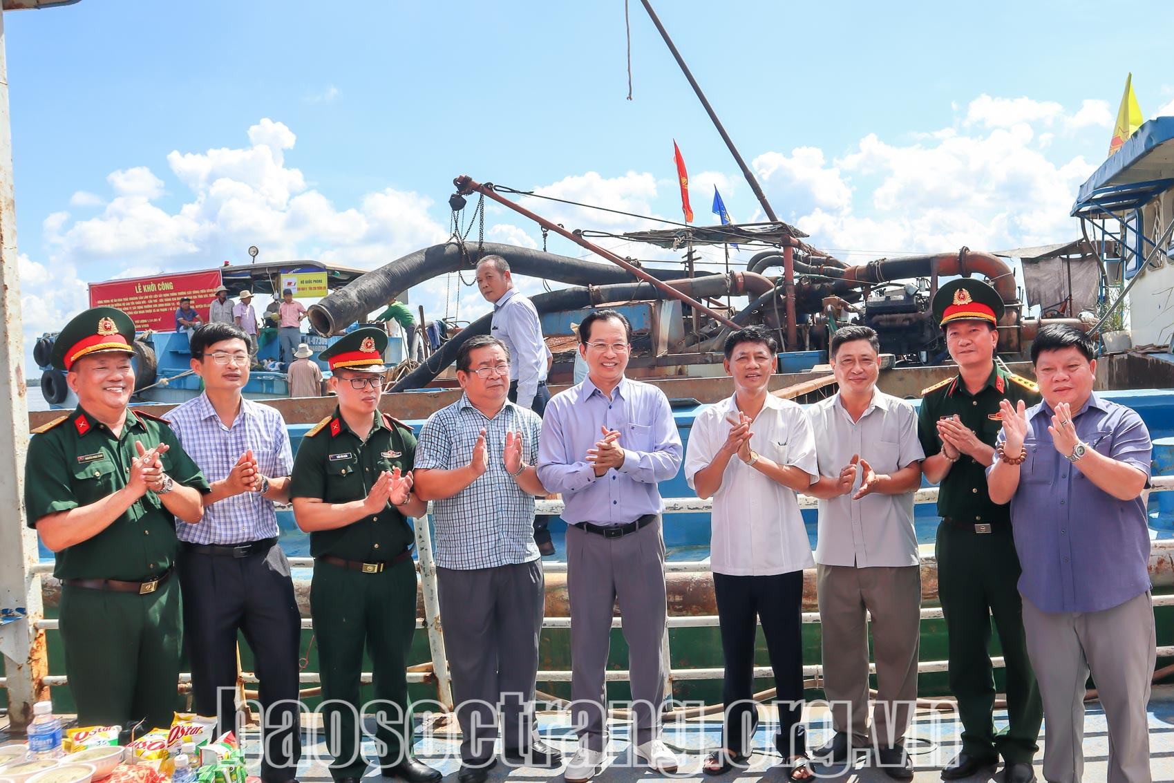 Khởi công khai thác cát sông phục vụ thi công dự án cao tốc Châu Đốc - Cần Thơ - Sóc Trăng giai đoạn 1