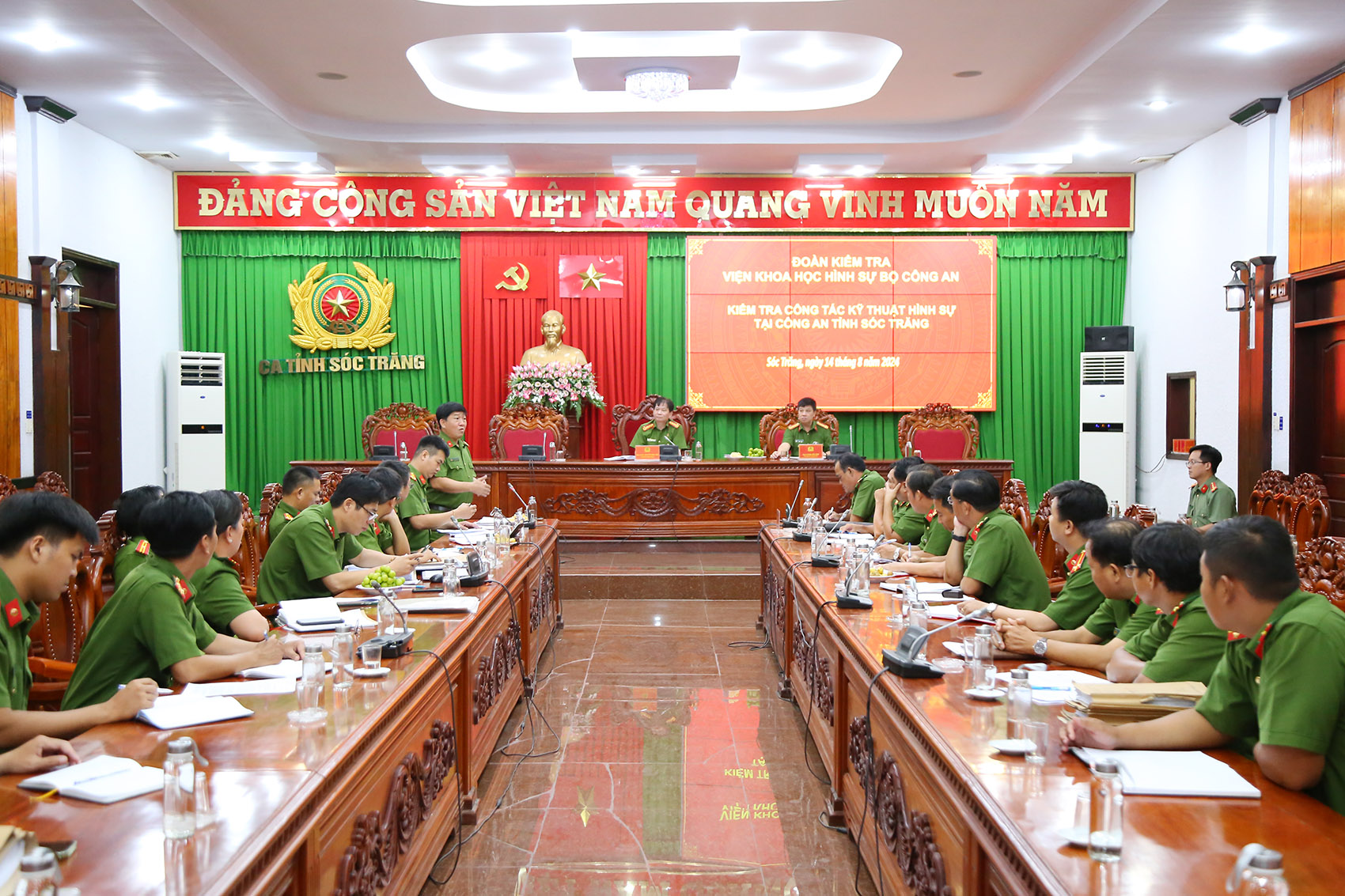 Viện Khoa học hình sự, Bộ Công an kiểm tra công tác kỹ thuật hình sự tại Công an tỉnh Sóc Trăng