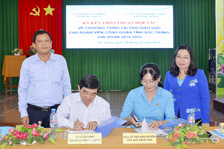 Ký kết thỏa thuận tài trợ giáo dục cho đoàn viên, công nhân, viên chức, lao động