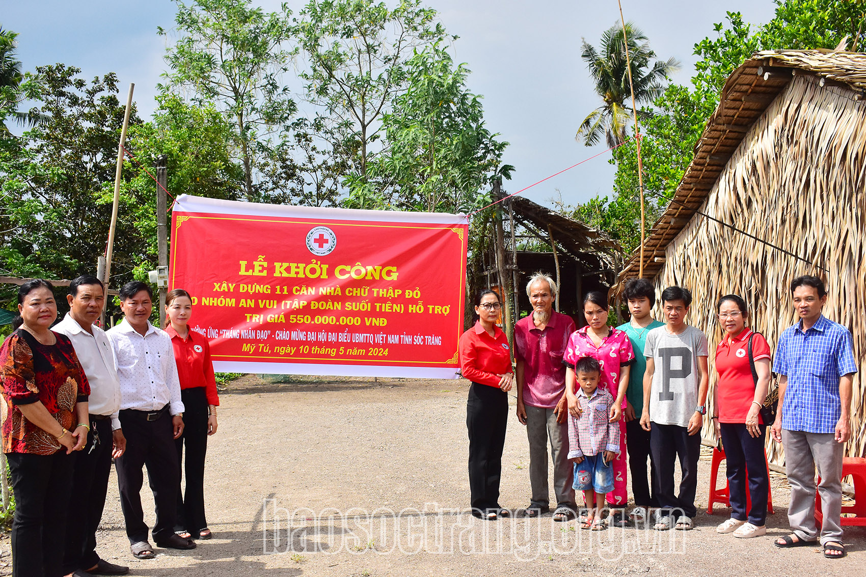 Khởi công xây nhà chữ thập đỏ tại xã Mỹ Phước