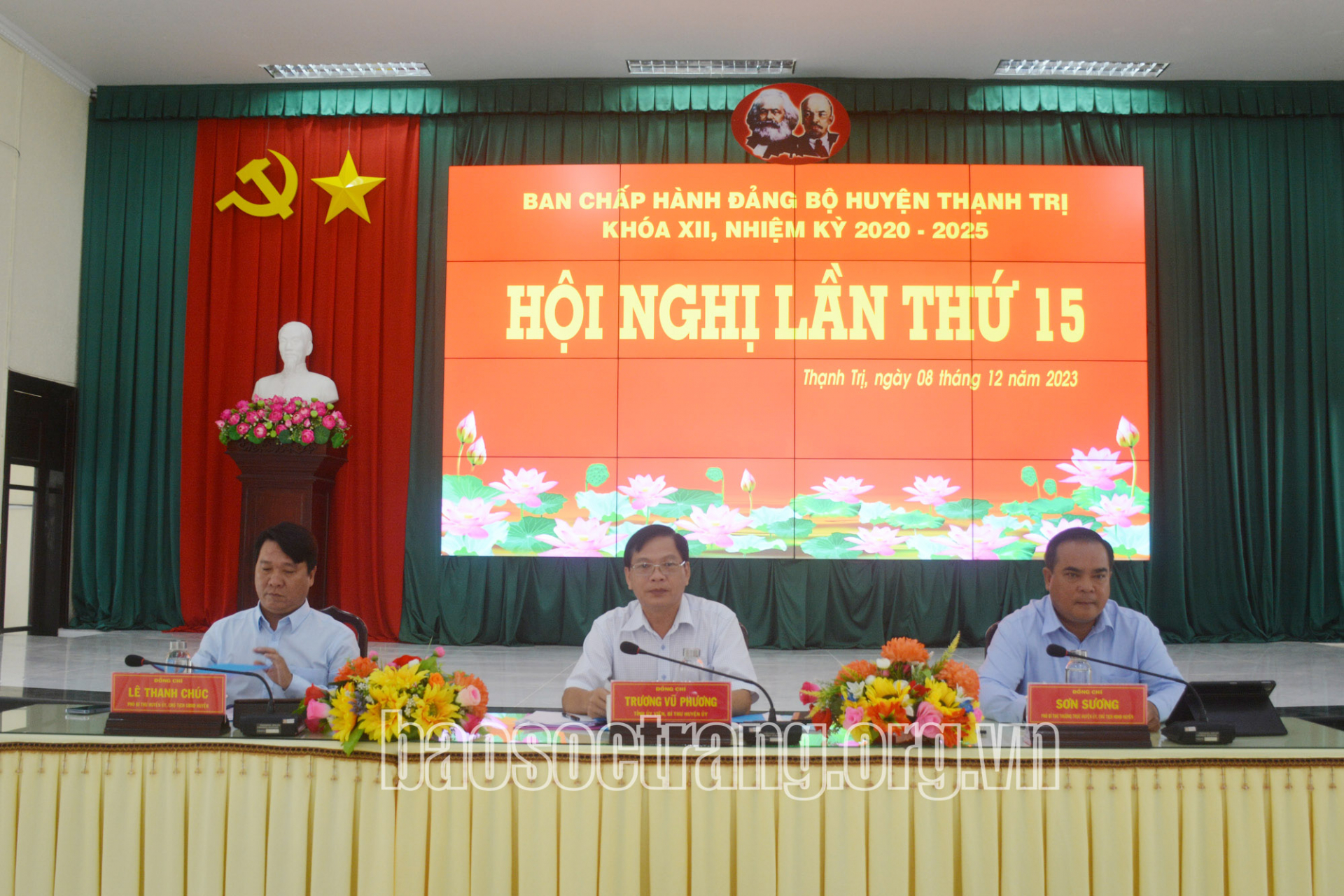 Tổ chức Hội nghị lần thứ 15 Ban Chấp hành Đảng bộ huyện Thạnh Trị khóa XII, nhiệm kỳ 2020 - 2025