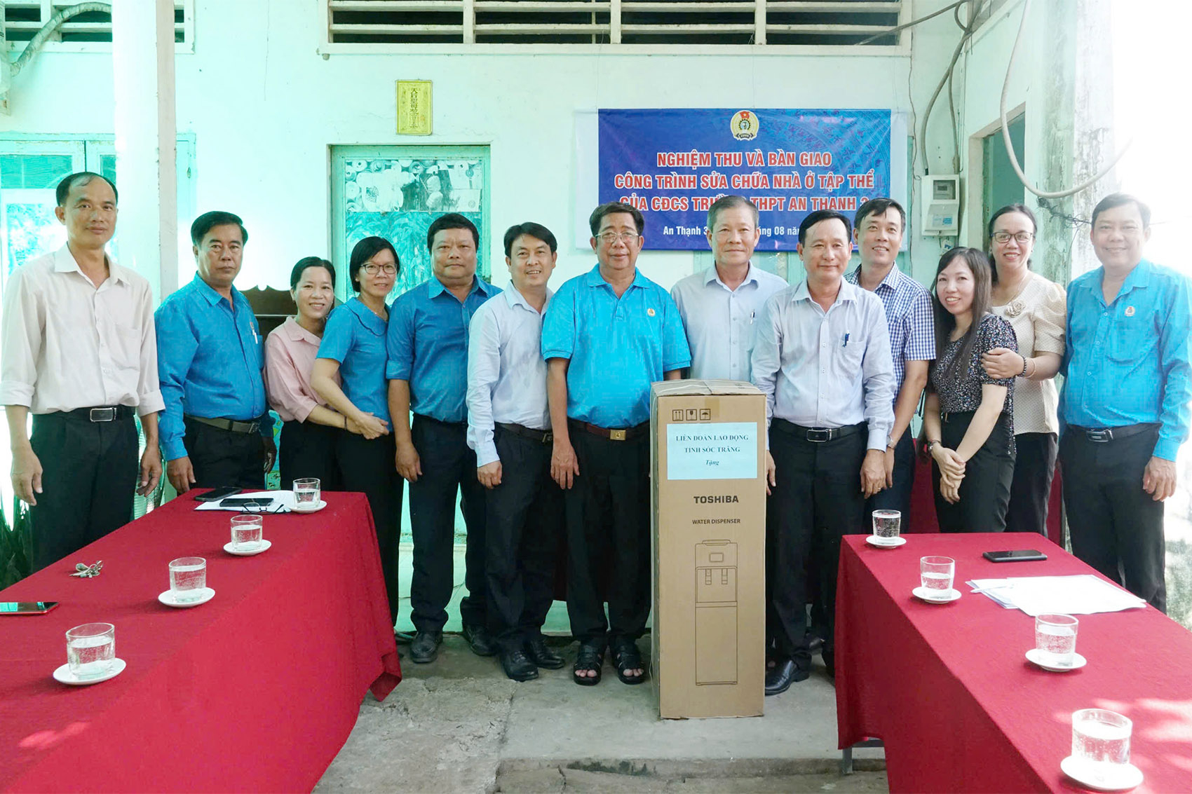 Nghiệm thu công trình sửa chữa nhà ở tập thể tại Trường Trung học phổ thông An Thạnh 3