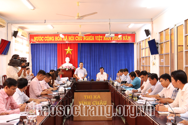 Kiểm tra tình hình thực hiện Chương trình mục tiêu quốc gia tại thị xã Vĩnh Châu