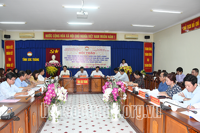 Tổ chức Hội thảo thực trạng và giải pháp nâng cao chất lượng đội ngũ cán bộ chuyên trách ủy ban Mặt trận Tổ quốc Việt Nam các cấp