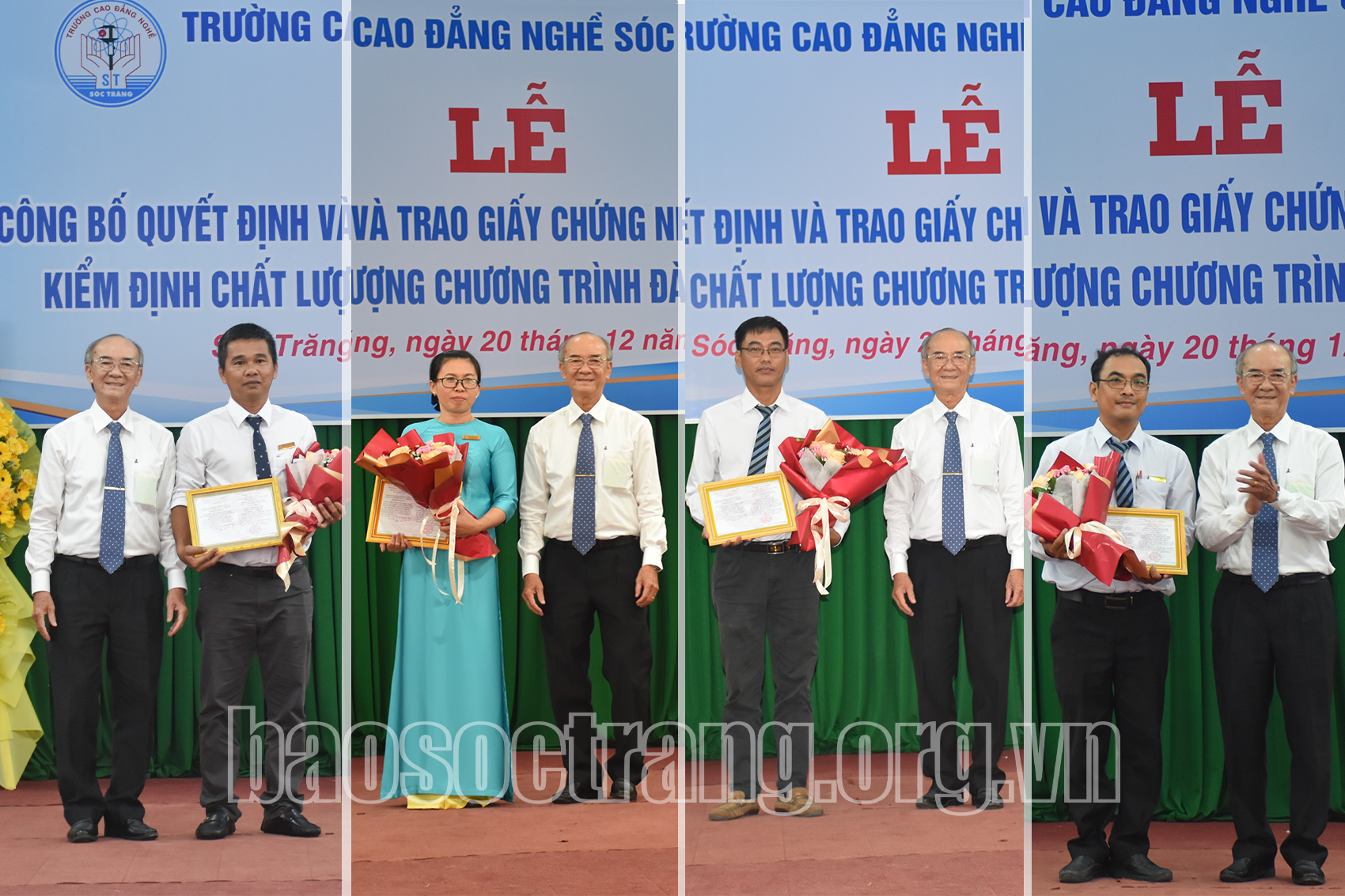 Trao chứng nhận các chương trình đào tạo đạt chuẩn kiểm định chất lượng tại Trường Cao đẳng Nghề Sóc Trăng