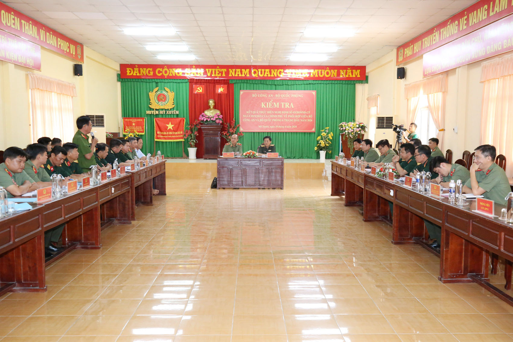 Bộ Công an - Bộ Quốc phòng kiểm tra việc thực hiện Nghị định số 03 của Chính phủ tại huyện Mỹ Xuyên