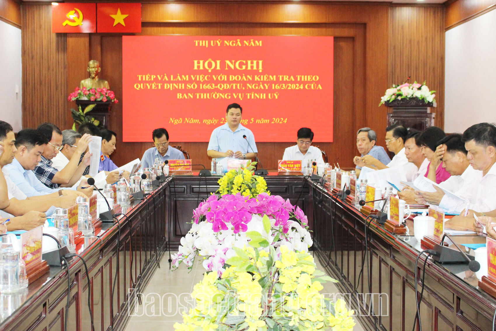 Kiểm tra việc lãnh đạo của Đảng đối với công tác phát hiện, xử lý vụ việc, vụ án tham nhũng tại thị xã Ngã Năm